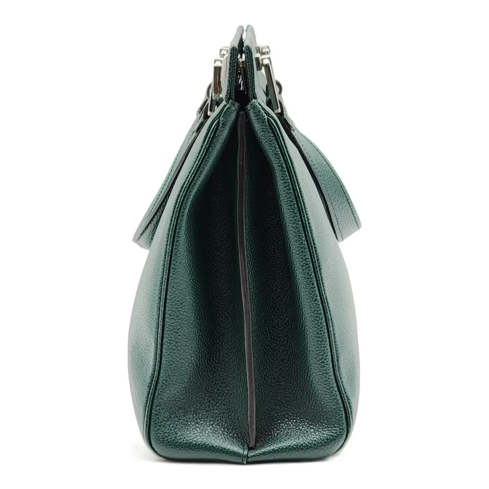 Gucci Zumi Top Handle Bag Leather Medium Green - Picture 4 of 16